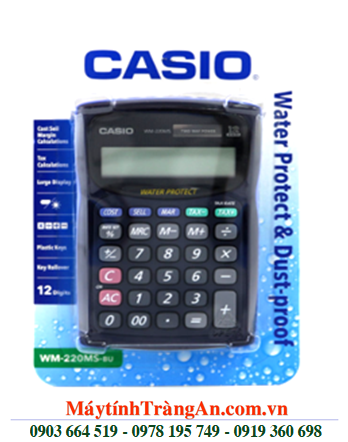 Casio WD-220MS-BU, Máy tính tiền Casio WD-220MS-BU loại 12 số Digits chính hãng| CÒN HÀNG 